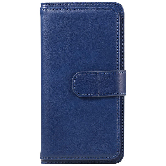 For Redmi 17 5G / 4G Global 170mm Multi-Function Wallet 10 Card Slots Leather Phone Case(Dark Blue)