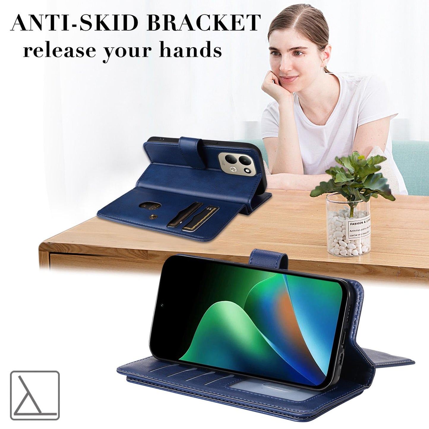 For Redmi 17 5G / 4G Global 170mm Multi-Function Wallet 10 Card Slots Leather Phone Case(Dark Blue)