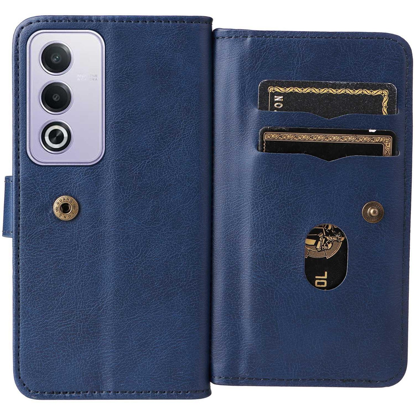 For Redmi 17 5G / 4G Global 170mm Multi-Function Wallet 10 Card Slots Leather Phone Case(Dark Blue)