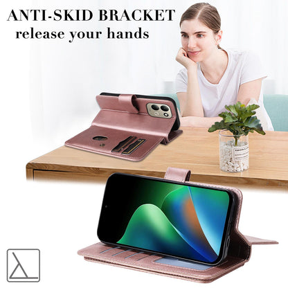 For Redmi 17 5G / 4G Global 170mm Multi-Function Wallet 10 Card Slots Leather Phone Case(Rose Gold)