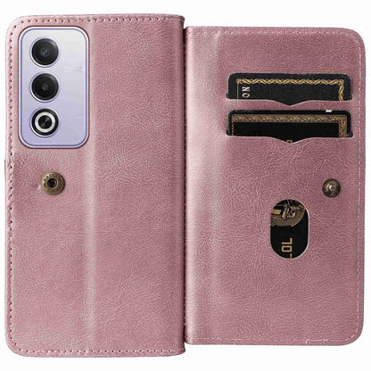 For Redmi 17 5G / 4G Global 170mm Multi-Function Wallet 10 Card Slots Leather Phone Case(Rose Gold)