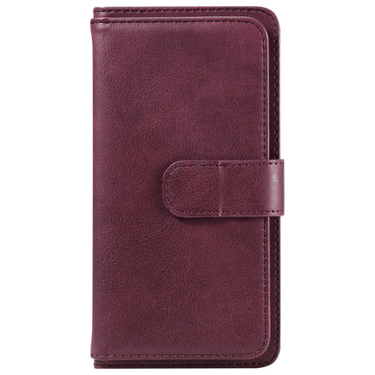 For Redmi Note 17 Pro+ 5G Global 163mm Multi-Function Wallet 10 Card Slots Leather Phone Case(Claret)