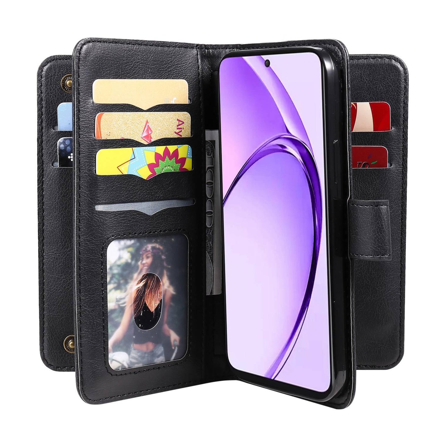 For Redmi Note 17 Pro+ 5G Global 163mm Multi-Function Wallet 10 Card Slots Leather Phone Case(Black)