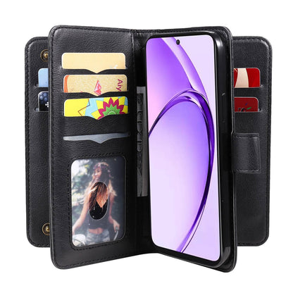 For Redmi Note 17 Pro+ 5G Global 163mm Multi-Function Wallet 10 Card Slots Leather Phone Case(Black)