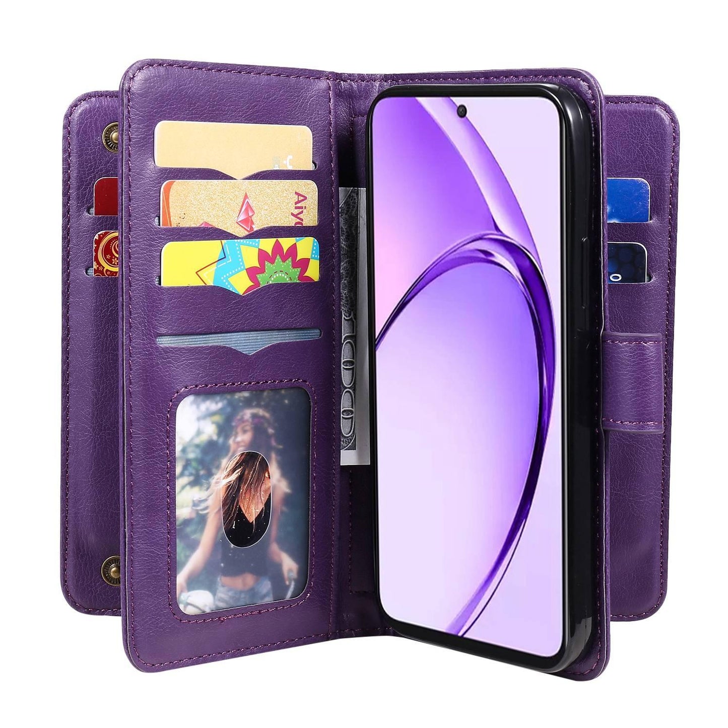 For Redmi Note 17 Pro+ 5G Global 163mm Multi-Function Wallet 10 Card Slots Leather Phone Case(Violet)