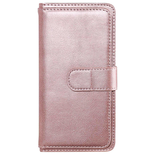 For Redmi Note 17 Pro+ 5G Global 163mm Multi-Function Wallet 10 Card Slots Leather Phone Case(Rose Gold)