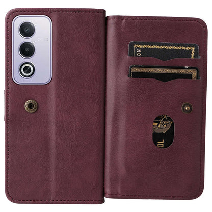For Redmi Note 17 5G/4G Global 171mm Multi-Function Wallet 10 Card Slots Leather Phone Case(Claret)