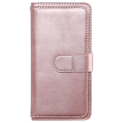 For Redmi Note 17 5G/4G Global 171mm Multi-Function Wallet 10 Card Slots Leather Phone Case(Rose Gold)