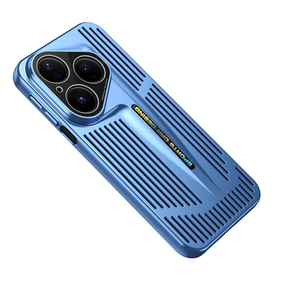 For Huawei Pura 80 Ultra 5G Blade Cooling PC Full Coverage Phone Case - Blue - EDA006842903E