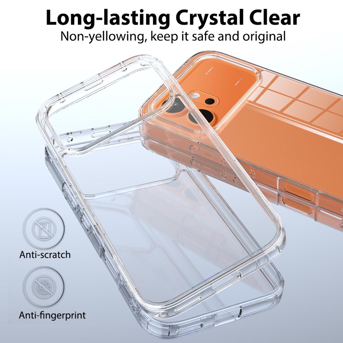 For Honor 600 / 600 Pro 5G Global Scratchproof Acrylic TPU Phone Case - Transparent - EDA006844918A