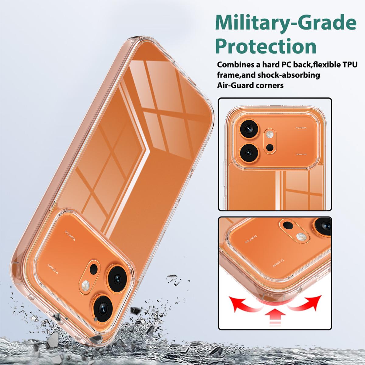 For Honor 600 / 600 Pro 5G Global Scratchproof Acrylic TPU Phone Case - Transparent - EDA006844918A