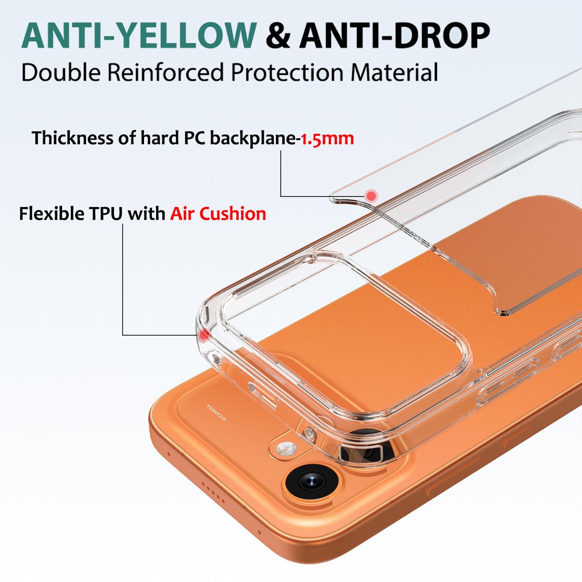 For Honor 600 / 600 Pro 5G Global Scratchproof Acrylic TPU Phone Case - Transparent - EDA006844918A