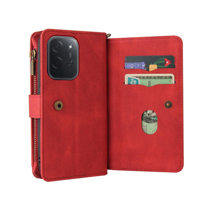 For Xiaomi Poco C95 Pro Skin Feel Multi Card Slots Zipper Wallet Leather Phone Case(Red)