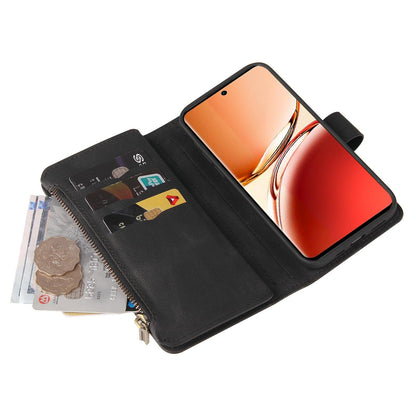 For Xiaomi Poco C95 Pro Skin Feel Multi Card Slots Zipper Wallet Leather Phone Case(Black)