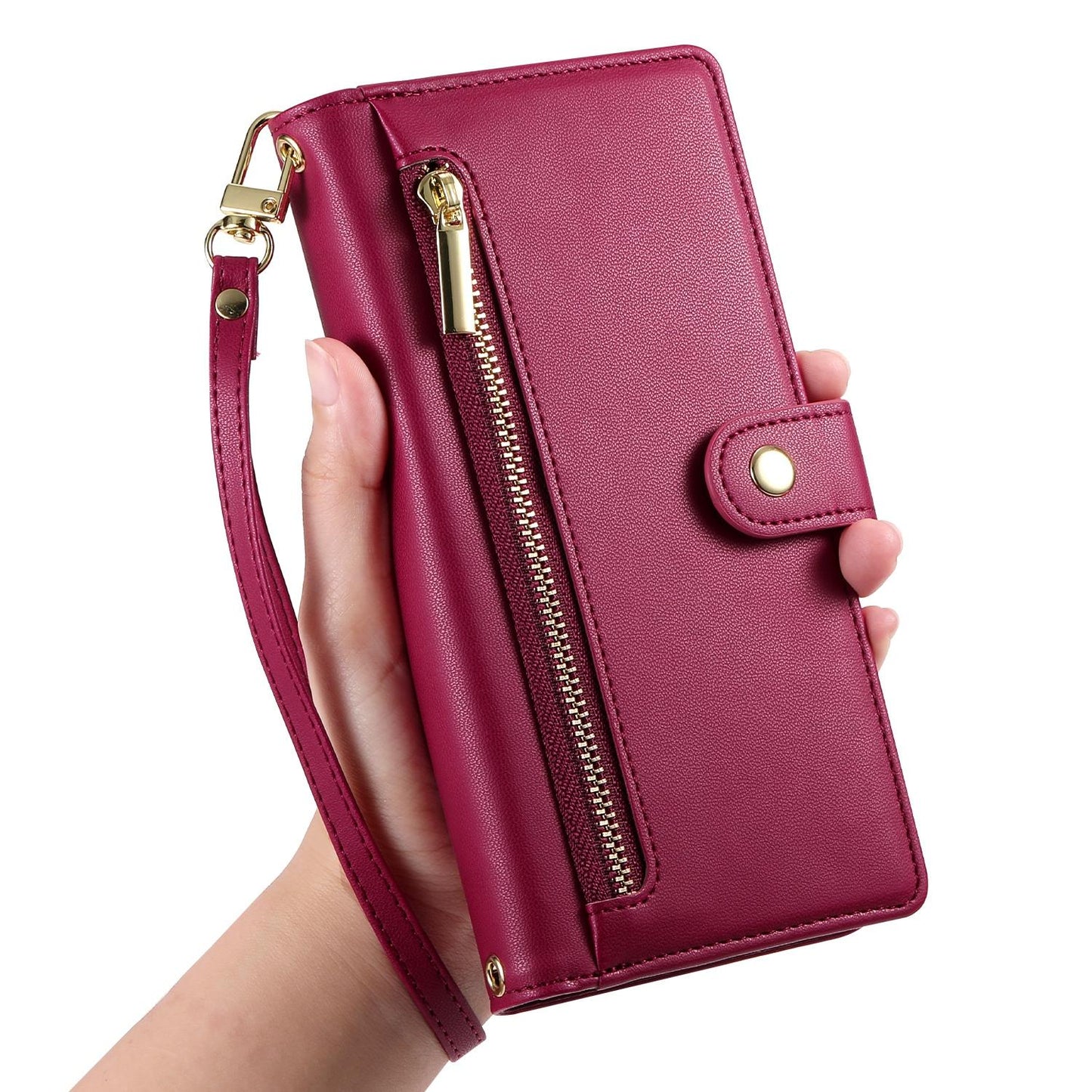 For Redmi K90 Pro Max / Poco F8 Ultra 5G Nine Card-slot Zipper Wallet Bag Leather Phone Case(Red)