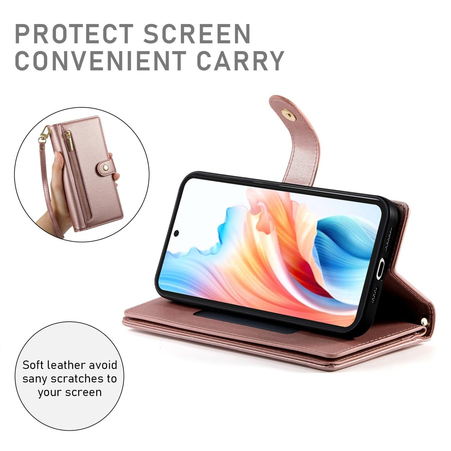 For Redmi K90 Pro Max / Poco F8 Ultra 5G Nine Card-slot Zipper Wallet Bag Leather Phone Case(Pink)