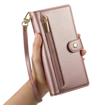 For Redmi K90 Pro Max / Poco F8 Ultra 5G Nine Card-slot Zipper Wallet Bag Leather Phone Case(Pink)