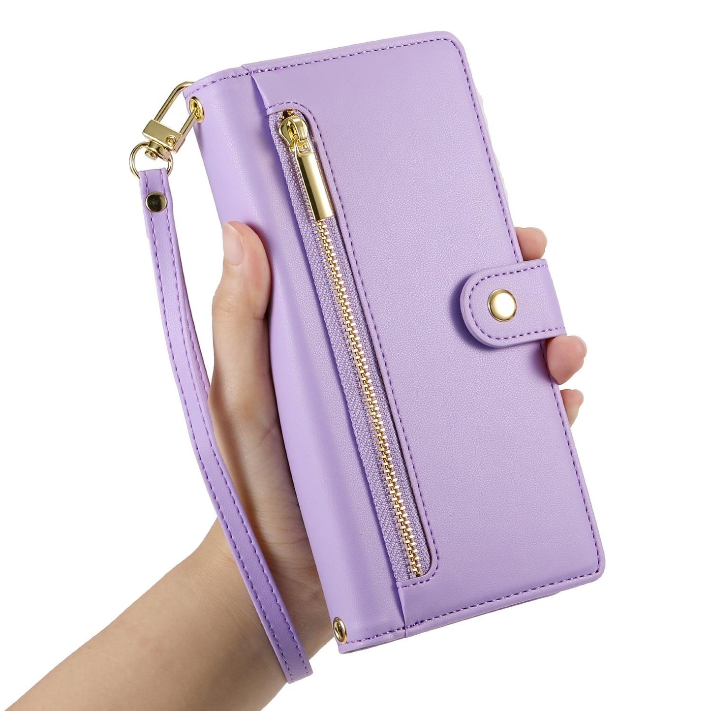 For Redmi K90 Pro Max / Poco F8 Ultra 5G Nine Card-slot Zipper Wallet Bag Leather Phone Case(Purple)