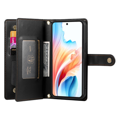 For Redmi K90 Pro Max / Poco F8 Ultra 5G Nine Card-slot Zipper Wallet Bag Leather Phone Case(Black)