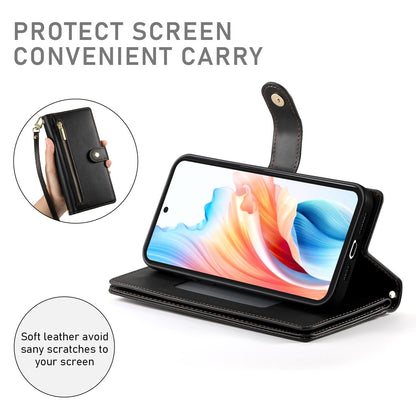 For Redmi K90 Pro Max / Poco F8 Ultra 5G Nine Card-slot Zipper Wallet Bag Leather Phone Case(Black)