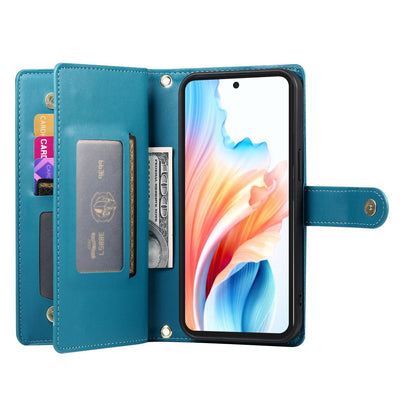 For Redmi K90 Pro Max / Poco F8 Ultra 5G Nine Card-slot Zipper Wallet Bag Leather Phone Case(Blue)