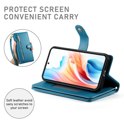 For Redmi K90 Pro Max / Poco F8 Ultra 5G Nine Card-slot Zipper Wallet Bag Leather Phone Case(Blue)