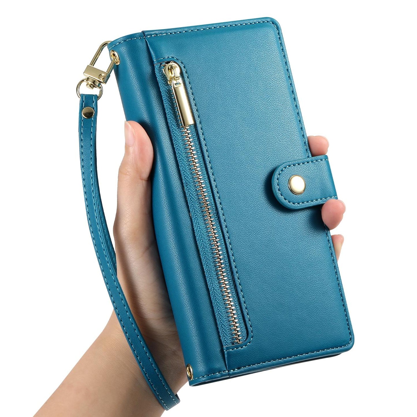 For Redmi K90 Pro Max / Poco F8 Ultra 5G Nine Card-slot Zipper Wallet Bag Leather Phone Case(Blue)