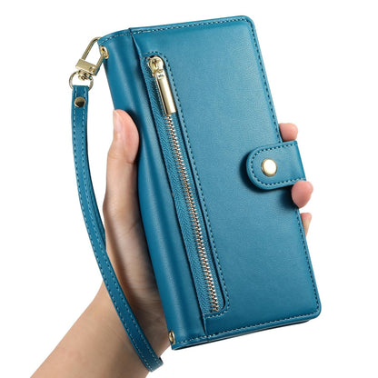 For Redmi K90 Pro Max / Poco F8 Ultra 5G Nine Card-slot Zipper Wallet Bag Leather Phone Case(Blue)