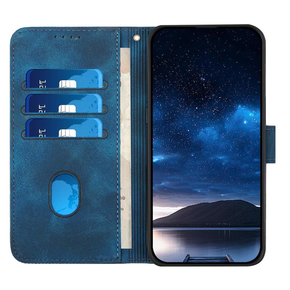 For Redmi K90 Pro Max / Poco F8 Ultra Grid Butterfly Embossed Pattern Leather Phone Case with Lanyard(Dark Blue)