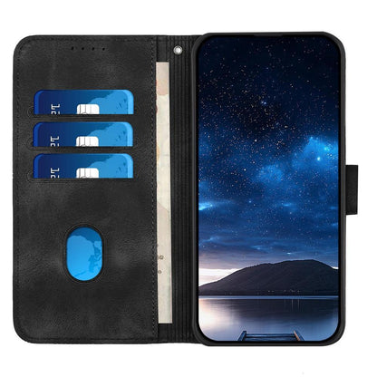 For Redmi K90 Pro Max / Poco F8 Ultra Grid Butterfly Embossed Pattern Leather Phone Case with Lanyard(Black)