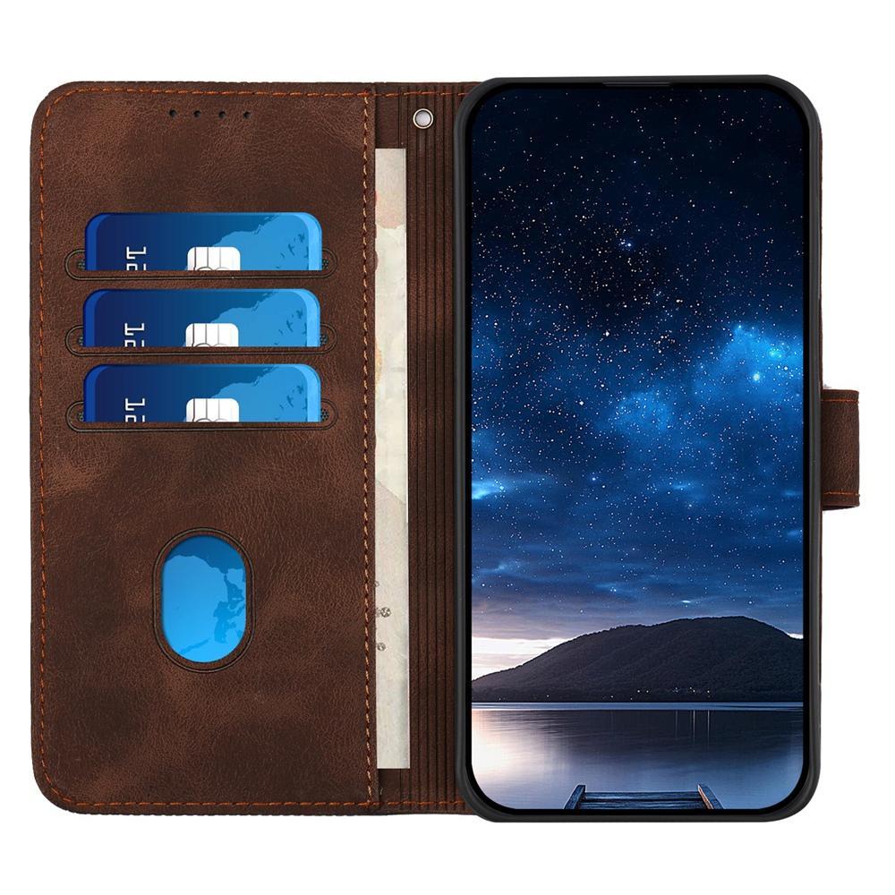 For Redmi K90 Pro Max / Poco F8 Ultra Grid Butterfly Embossed Pattern Leather Phone Case with Lanyard(Coffee)