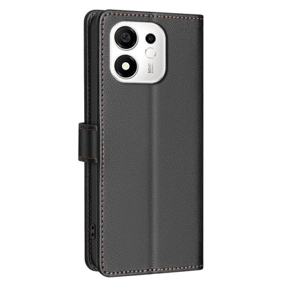 For Honor 600 Smart/X7e Plus 5G Litchi Texture RFID Anti-theft Leather Phone Case - Black - EDA006872218A