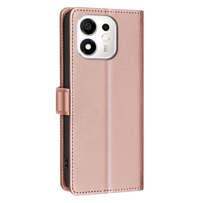 For Honor 600 Smart/X7e Plus 5G Litchi Texture RFID Anti-theft Leather Phone Case - Gold - EDA006872218C