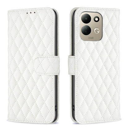 For Redmi 17 4G / 5G Global 170mm Diamond Lattice Wallet Flip Leather Phone Case(White)