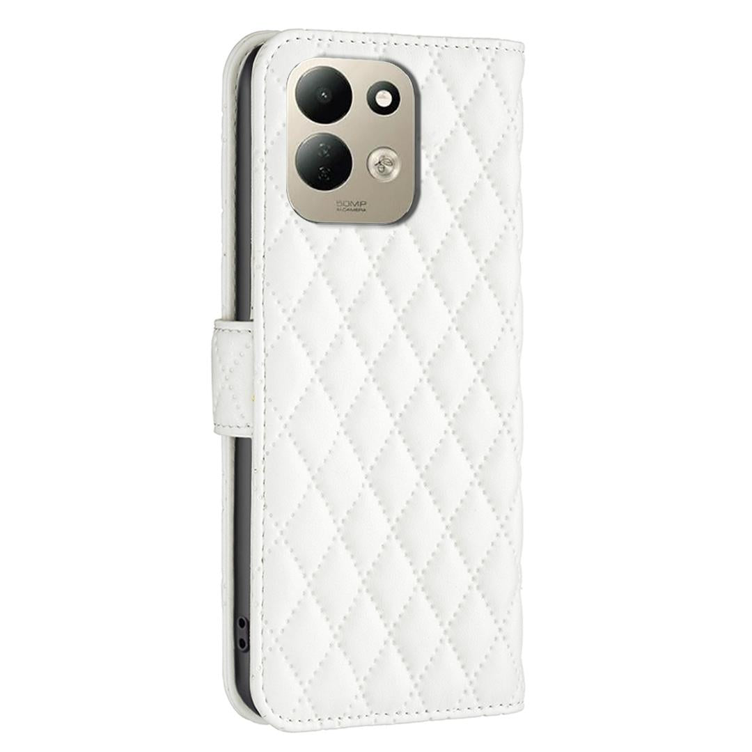 For Redmi 17 4G / 5G Global 170mm Diamond Lattice Wallet Flip Leather Phone Case(White)