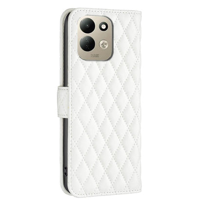 For Redmi 17 4G / 5G Global 170mm Diamond Lattice Wallet Flip Leather Phone Case(White)