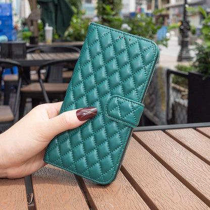 For Redmi 17 4G / 5G Global 170mm Diamond Lattice Wallet Flip Leather Phone Case(Green)