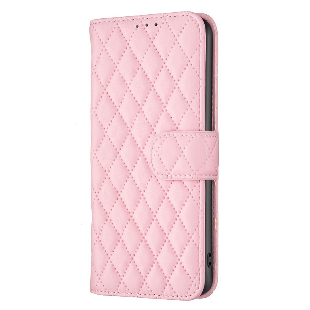 For Redmi 17 4G / 5G Global 170mm Diamond Lattice Wallet Flip Leather Phone Case(Pink)