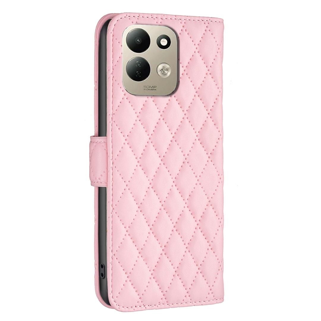 For Redmi 17 4G / 5G Global 170mm Diamond Lattice Wallet Flip Leather Phone Case(Pink)
