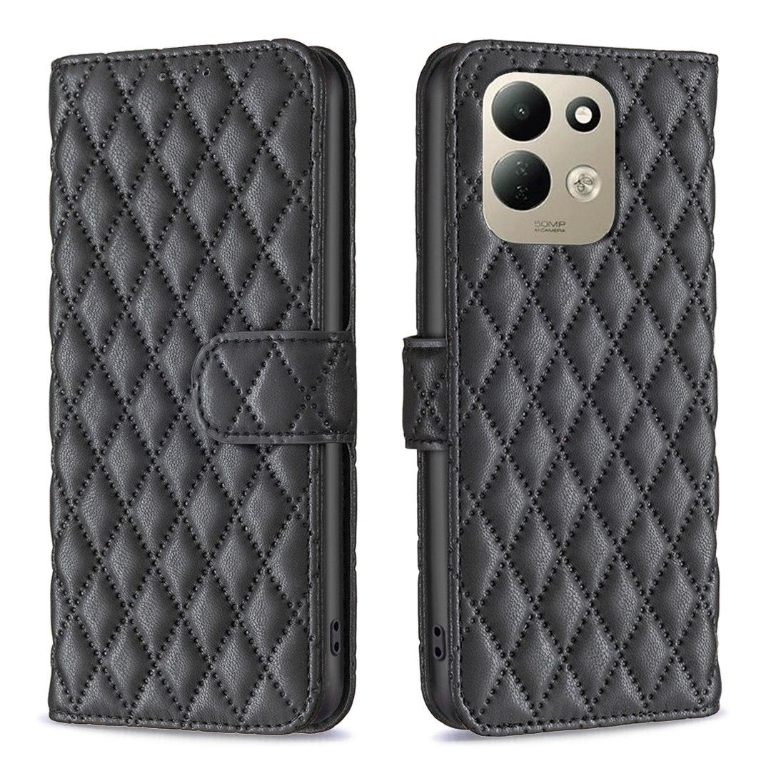 For Redmi 17 4G / 5G Global 170mm Diamond Lattice Wallet Flip Leather Phone Case(Black)