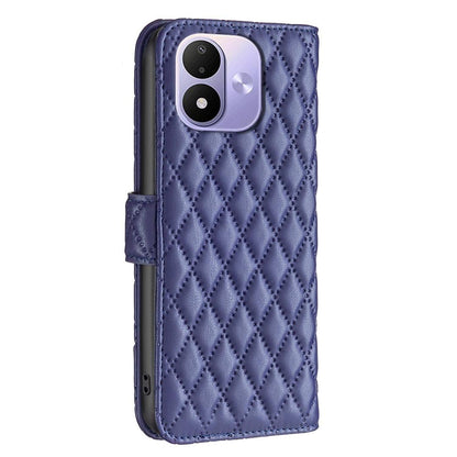 For Redmi Note 17 4G Global 171mm Diamond Lattice Wallet Flip Leather Phone Case(Blue)