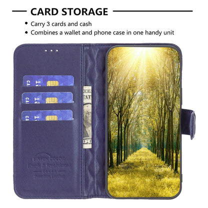 For Redmi Note 17 4G Global 171mm Diamond Lattice Wallet Flip Leather Phone Case(Blue)