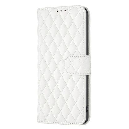 For Redmi Note 17 4G Global 171mm Diamond Lattice Wallet Flip Leather Phone Case(White)