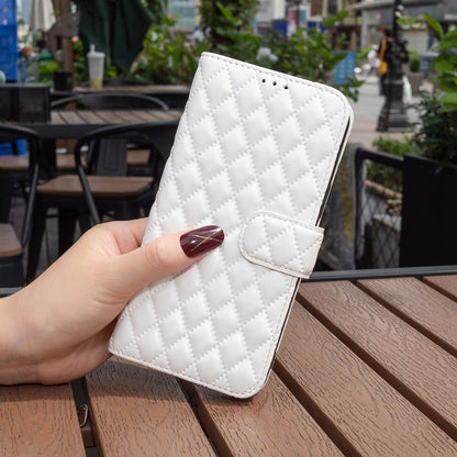 For Redmi Note 17 4G Global 171mm Diamond Lattice Wallet Flip Leather Phone Case(White)