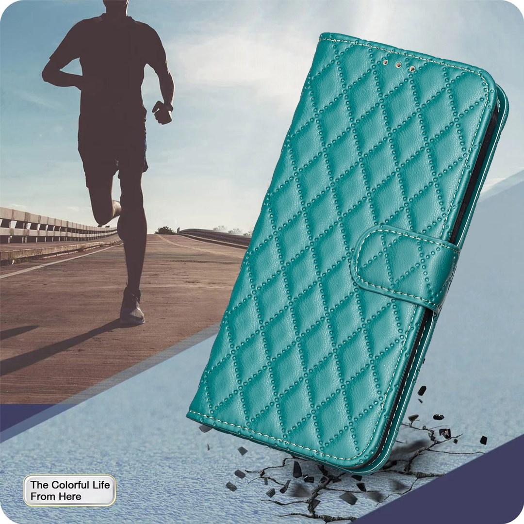 For Redmi Note 17 4G Global 171mm Diamond Lattice Wallet Flip Leather Phone Case(Green)