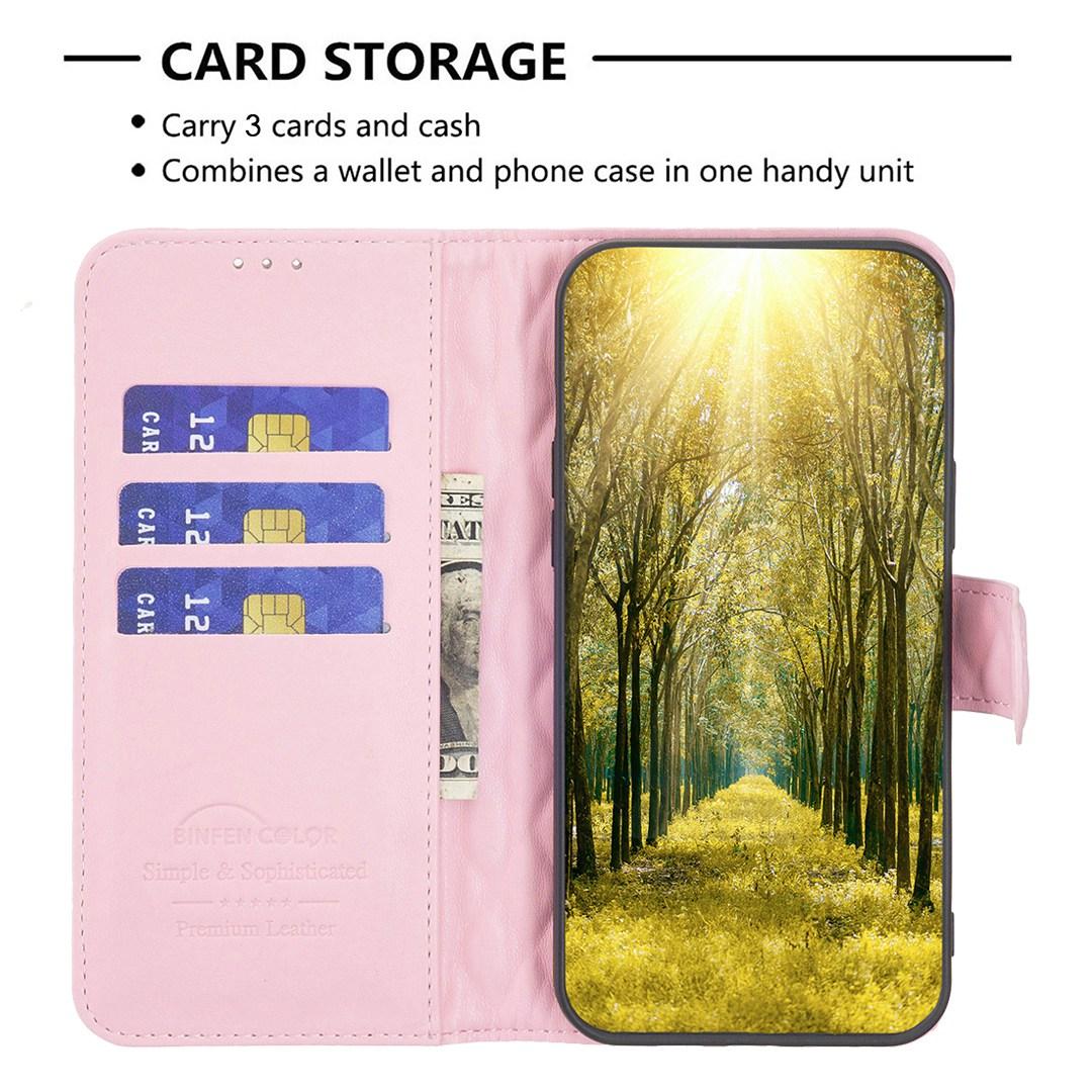 For Redmi Note 17 4G Global 171mm Diamond Lattice Wallet Flip Leather Phone Case(Pink)
