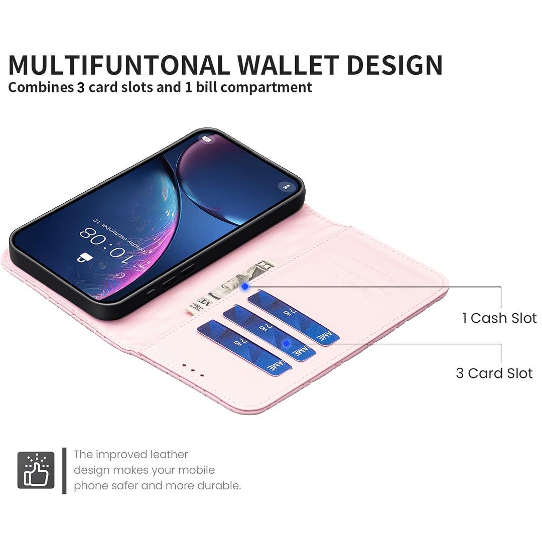 For Redmi Note 17 4G Global 171mm Diamond Lattice Wallet Flip Leather Phone Case(Pink)