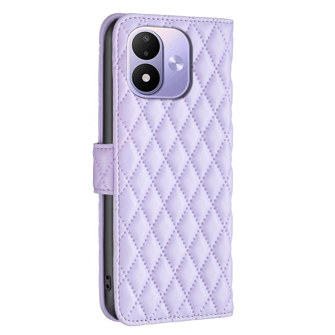 For Redmi Note 17 4G Global 171mm Diamond Lattice Wallet Flip Leather Phone Case(Purple)