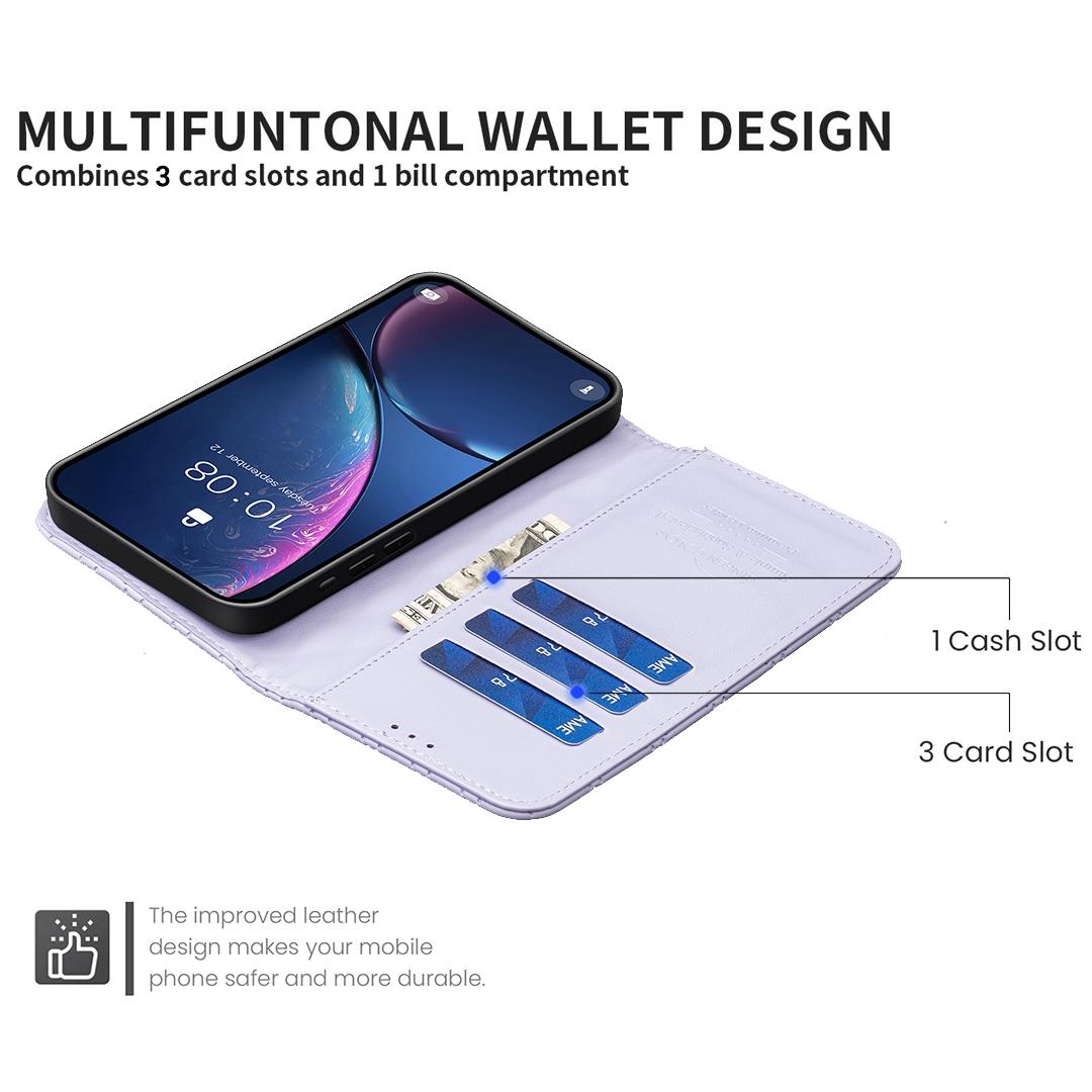 For Redmi Note 17 4G Global 171mm Diamond Lattice Wallet Flip Leather Phone Case(Purple)