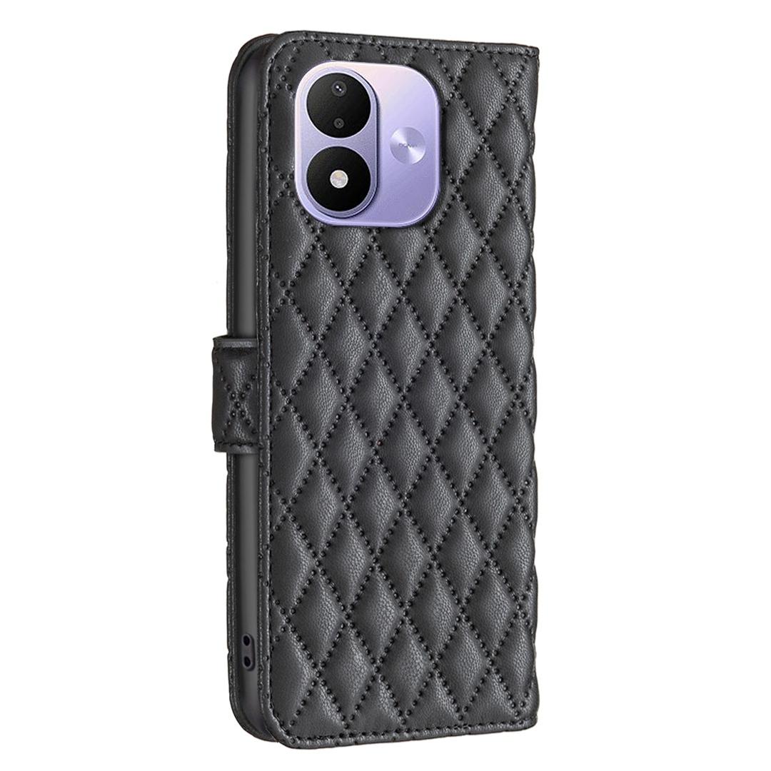 For Redmi Note 17 4G Global 171mm Diamond Lattice Wallet Flip Leather Phone Case(Black)